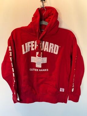 Red Lifeguard Outer Banks Hoodie official Lifeguard wear